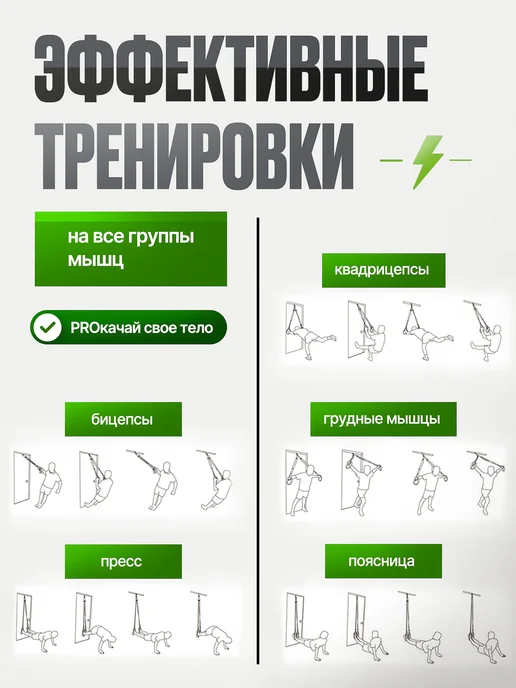 Петли тренировочные для фитнеса и кросс-тренинга подвесные, черный, фото 4