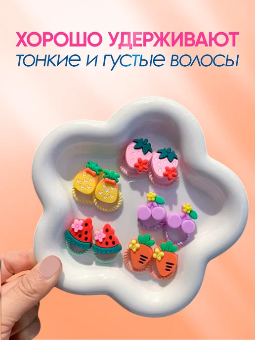 Большой набор детских резинок для волос, голубой, 100 шт, фото 7