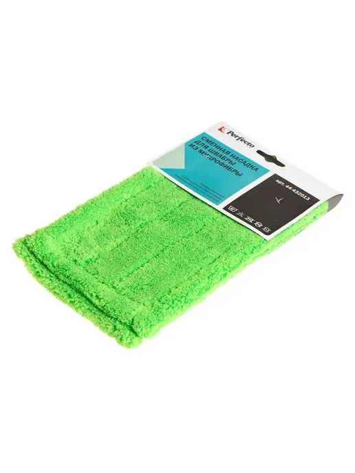 PERFECTO LINEA Сменная насадка для швабры Solid из микрофибры серая, 43x12.5 см, фото 3
