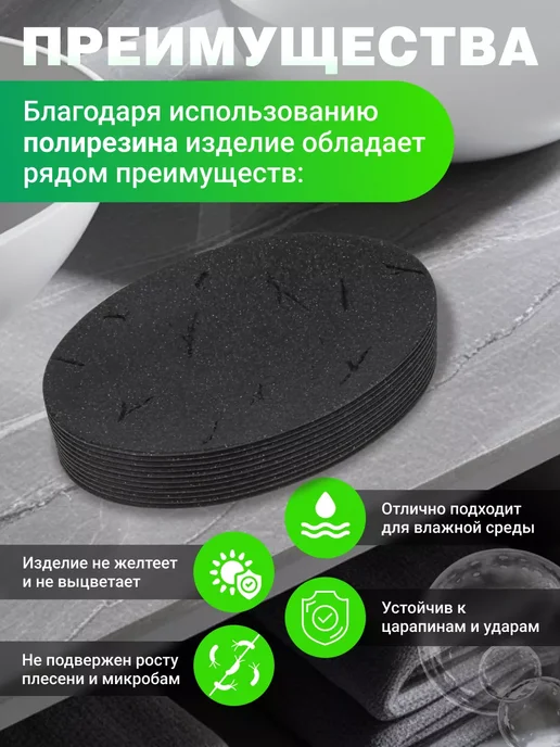 PERFECTO LINEA Мыльница для ванной и кухни настольная, черный, фото 3