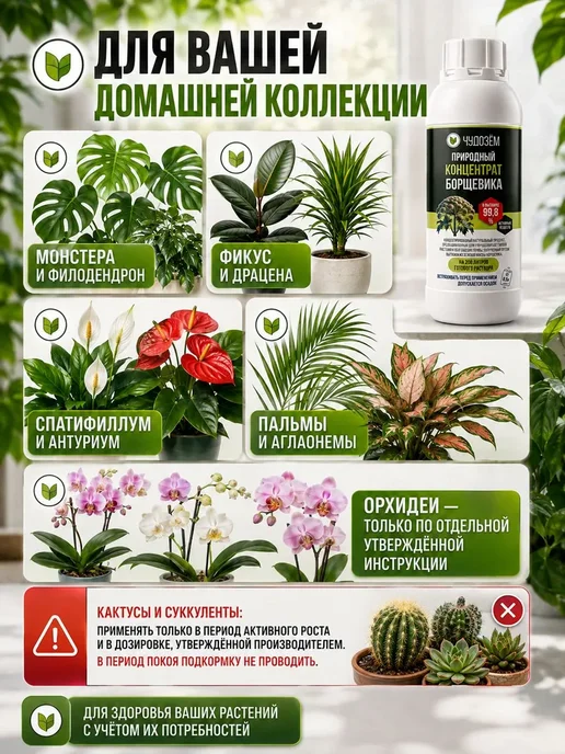 Чудозем Антистресс для комнатных растений Экстракт борщевика, вариант, фото 4