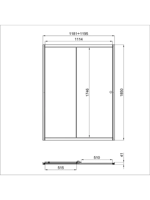 DOCCIA Душевая дверь в нишу Scarly 100*185, белый, полосы, 120x185, фото 8