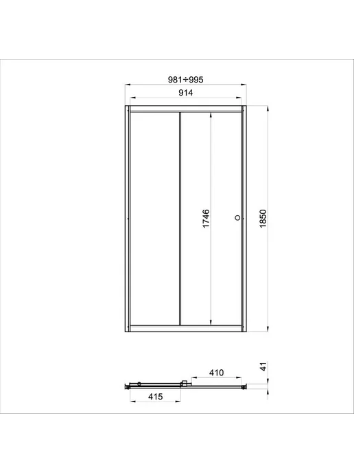 DOCCIA Душевая дверь в нишу Scarly 100*185, белый, полосы, 100x185, фото 8