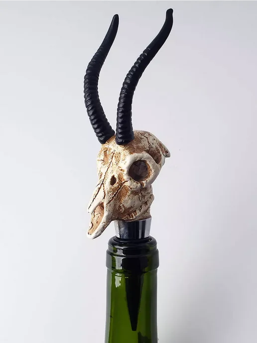 LAWE HOME Пробка для бутылки вина Antelope Skull 178 мм, черный, фото 2