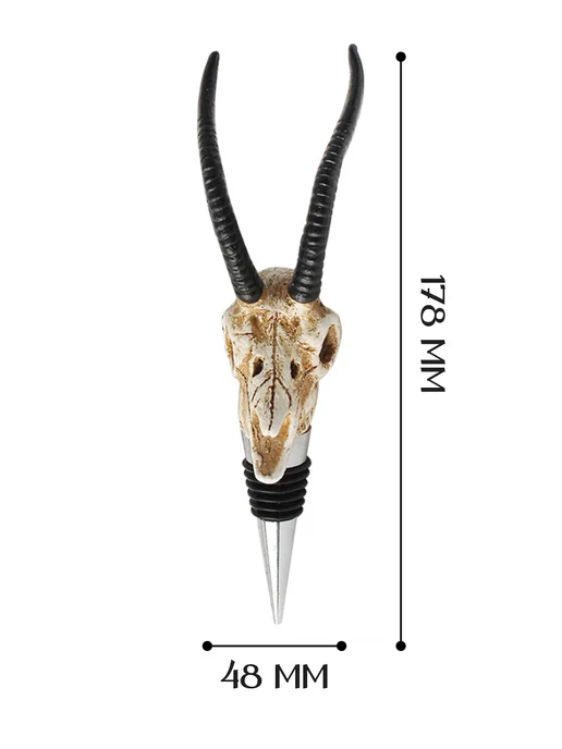 LAWE HOME Пробка для бутылки вина Antelope Skull 178 мм, черный, фото 3