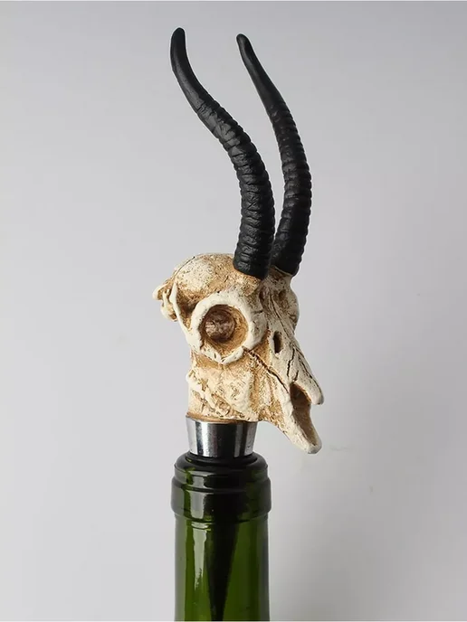 LAWE HOME Пробка для бутылки вина Antelope Skull 178 мм, черный, фото 5