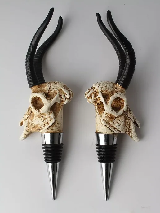 LAWE HOME Пробка для бутылки вина Antelope Skull 178 мм, черный, фото 7