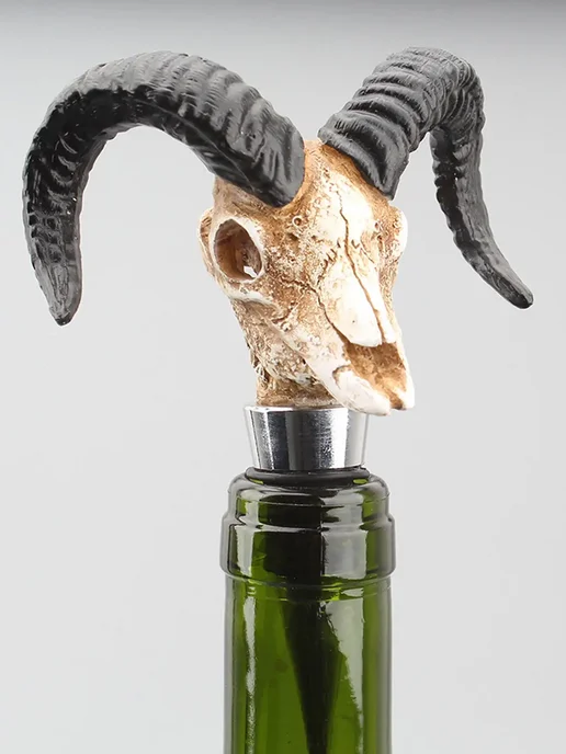 LAWE HOME Пробка для бутылки вина Buffalo Skull 125 мм, черный, фото 3