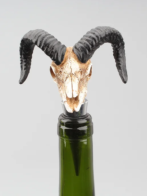 LAWE HOME Пробка для бутылки вина Buffalo Skull 125 мм, черный, фото 4