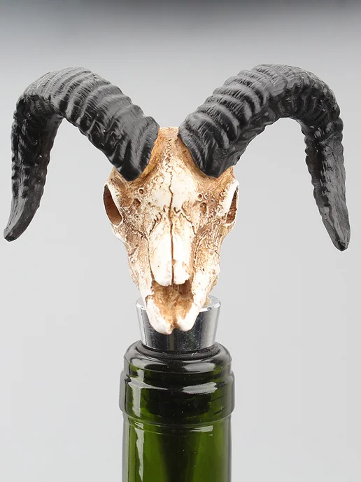 LAWE HOME Пробка для бутылки вина Buffalo Skull 125 мм, черный, фото 5