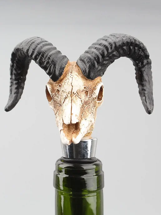 LAWE HOME Пробка для бутылки вина Buffalo Skull 125 мм, черный, фото 6