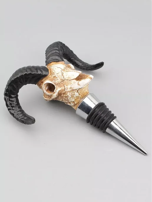 LAWE HOME Пробка для бутылки вина Buffalo Skull 125 мм, черный, фото 8