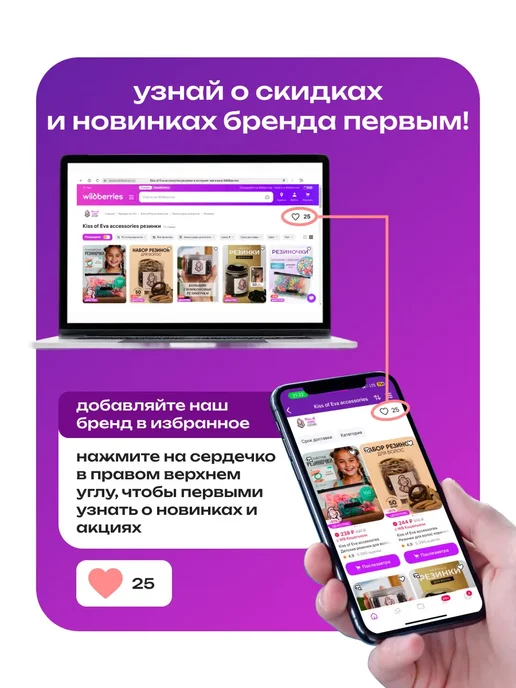 Kiss of Eva Мини-резинки для волос маленькие набор детям разноцветные, голубой, фото 8