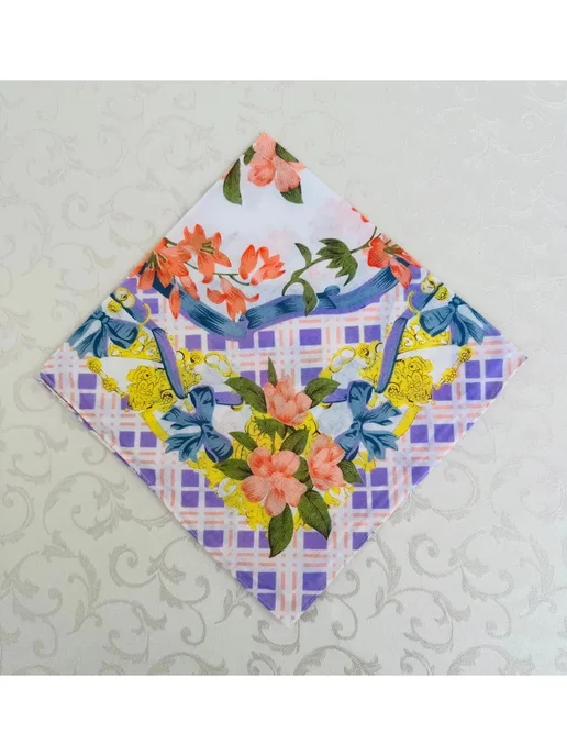 Lapastel Набор носовых платков 3 шт 40х40 см хлопок карманные, 40x40 см, 3 шт, фото 6