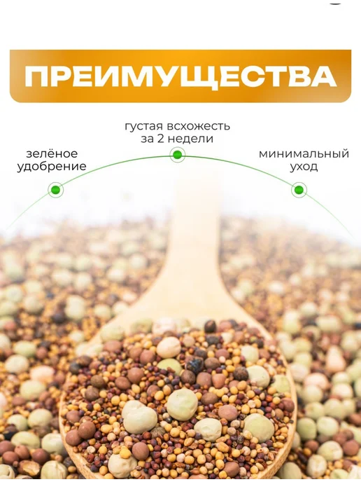 Склад Полезных Продуктов Смесь сидератов Летняя 1 кг, 3 кг, фото 4