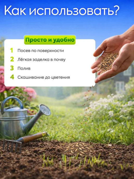 Склад Полезных Продуктов Смесь сидератов Летняя 1 кг, 1 кг, фото 5