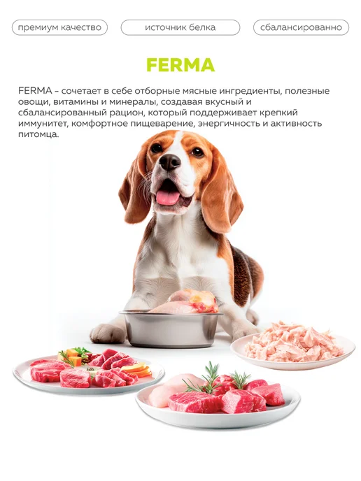 Сухой корм ЗООГУРМАН Ferma Hypoallergenic для собак, индейка, 5 кг, фото 2