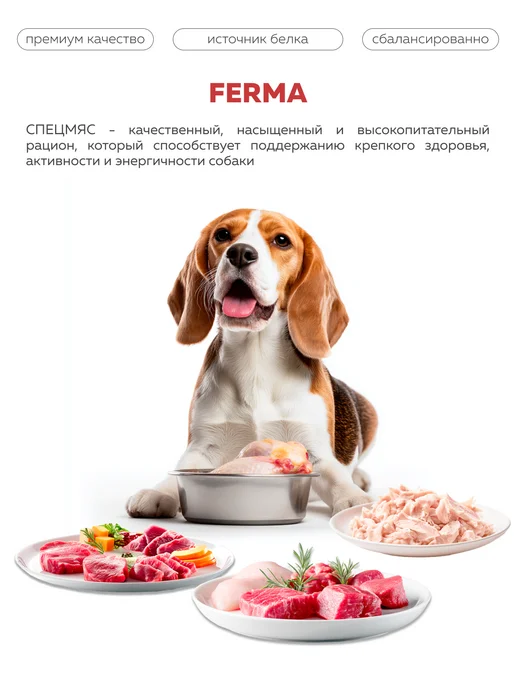 Сухой корм ЗООГУРМАН Ferma Protection для собак, говядина, 5 кг, фото 2