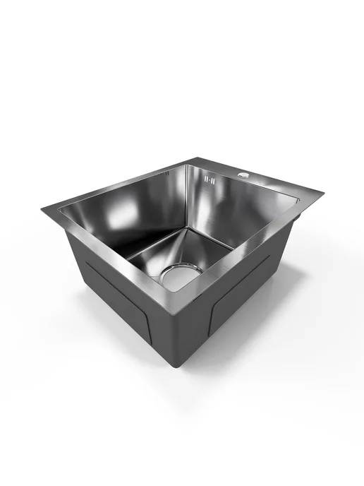 BAUEDGE Раковина для кухни нержавейка врезная 40x50 KT4050S, 40x50, фото 6