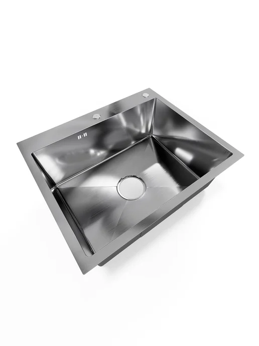 BAUEDGE Раковина для кухни нержавейка врезная 60x50 KT6050S, 60x50, фото 5