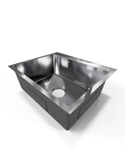 BAUEDGE Раковина для кухни нержавейка врезная 60x50 KT6050S, 60x50, фото 6