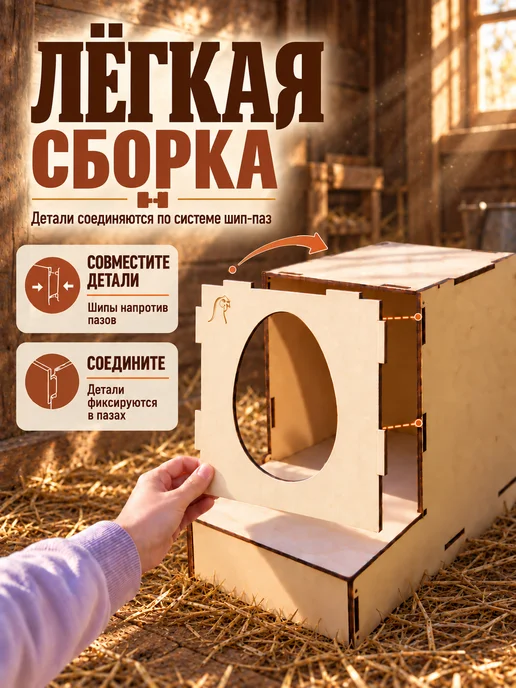 Гнездо для кур с яйцесборником, бежевый, в упаковке 3,5 кг, фото 6