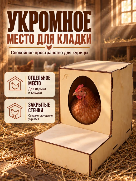 Гнездо для кур с яйцесборником, бежевый, в упаковке 3,5 кг, фото 7