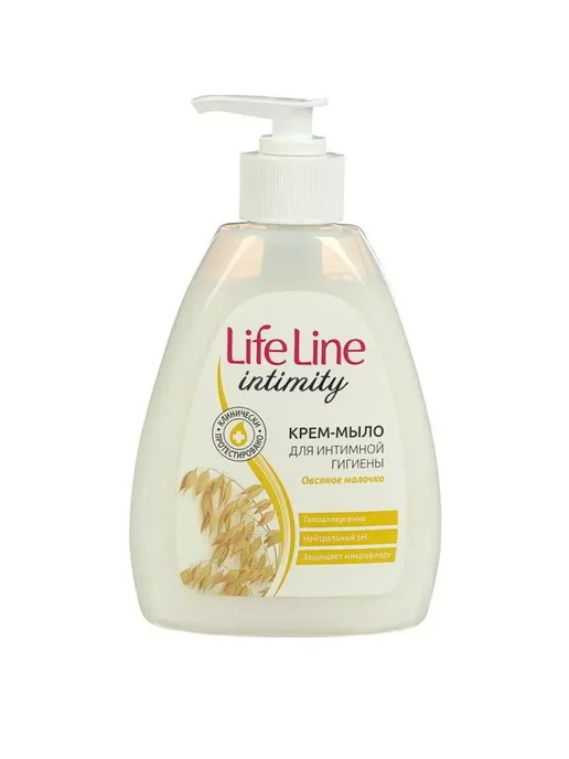 Life line Крем-мыло для интимной гигиены Овсяное молочко, 280 мл, 280 мл, в упаковке 610 г, фото 2
