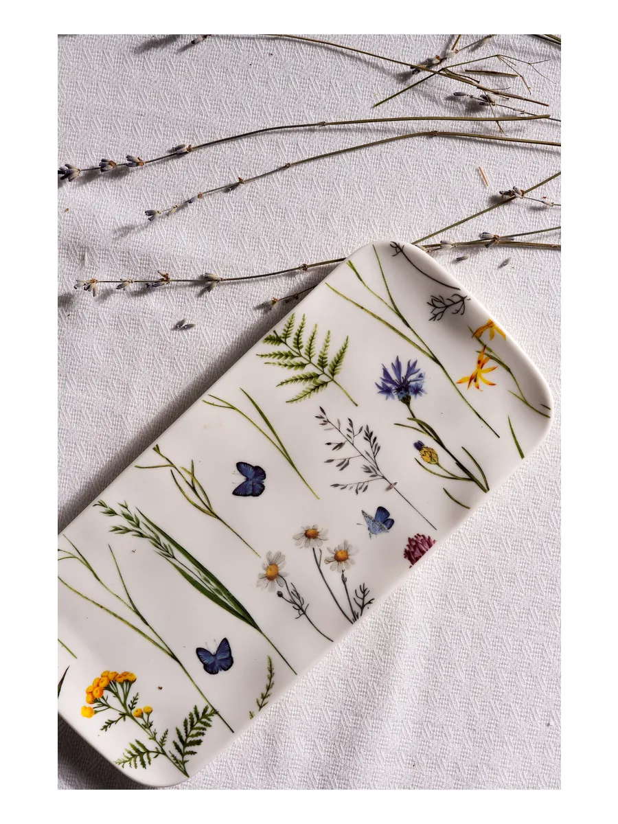Блюдо сервировочное "Nature Nostalgia" 22х10см, фарфор