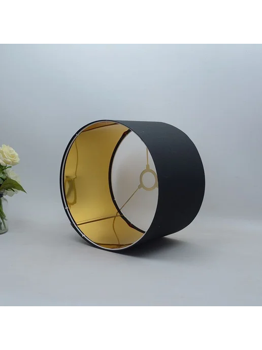Абажур Lampshop для лампы 30*20см, черный лён Черный, 30x20 см, фото 3