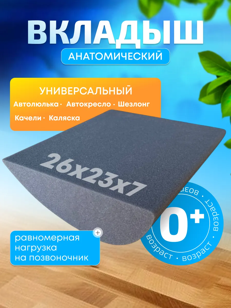 Анатомический вкладыш в автолюльку для новорожденных