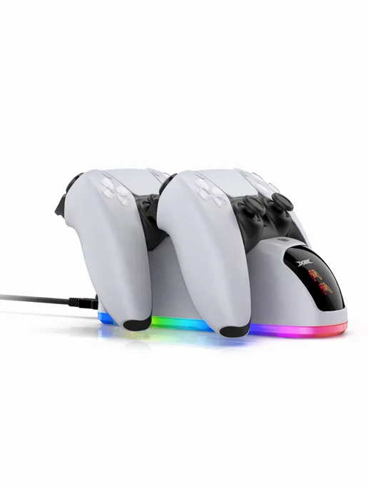DOBE Зарядная база для 2 контроллеров PS5 DualSense, LED, вариант, фото 3