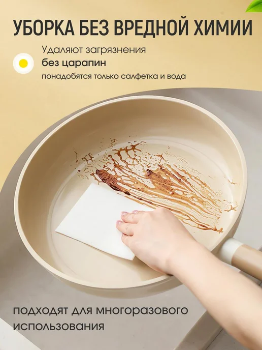 Меламиновые губки-салфетки для уборки универсальные, 48 шт, 18 шт, фото 6