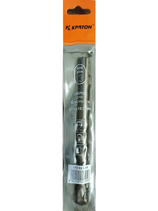 КРАТОН Бур SDS PLUS 12 160 мм, серый