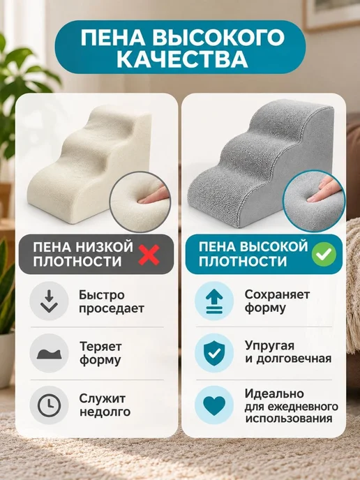 Лестница для собак прикроватная, серый, фото 4