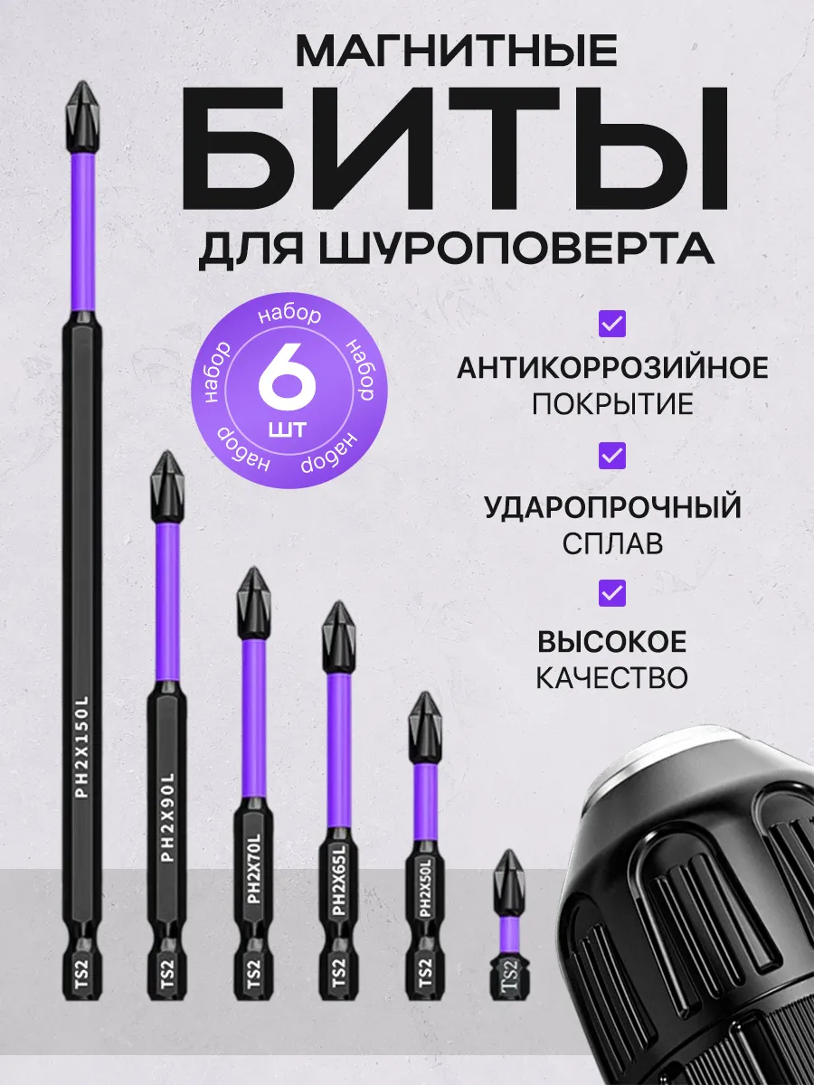 Биты магнитные для шуруповерта