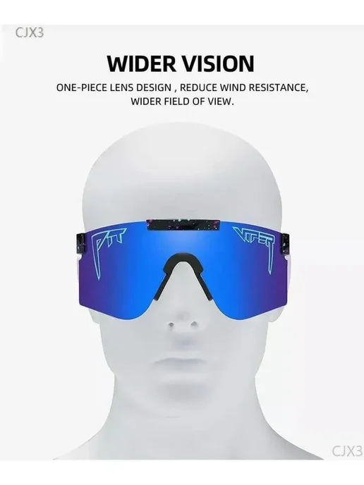 Спортивные солнцезащитные очки от Pit Viper 2000, синий, фото 4