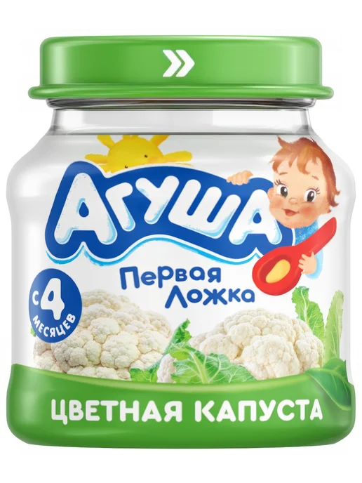Агуша Пюре овощное Цветная капуста с 4 месяцев, 80г, 80 г