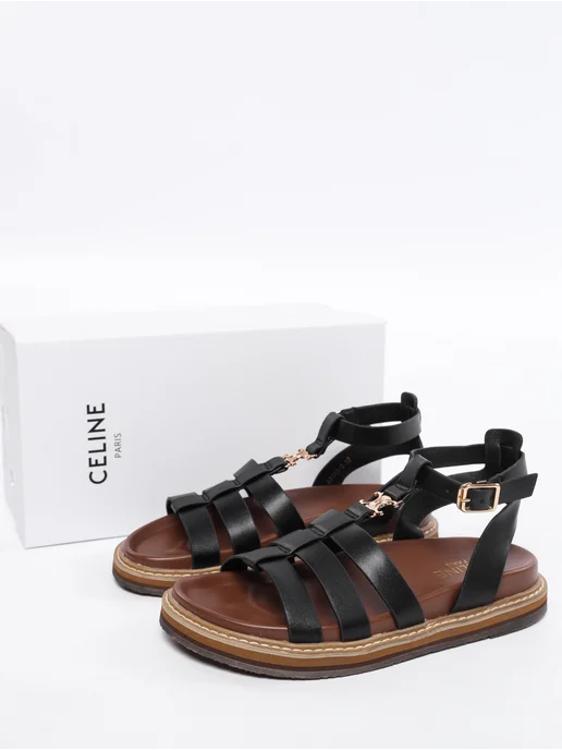 【CELINE】23SS ロゴ入り ブロックスライド サンダル 5㎝ヒール SANDALS WOMEN | CELINE