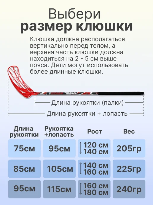 Masstek Клюшка для флорбола ALLOY 100 см (правый хват), черный, фото 3