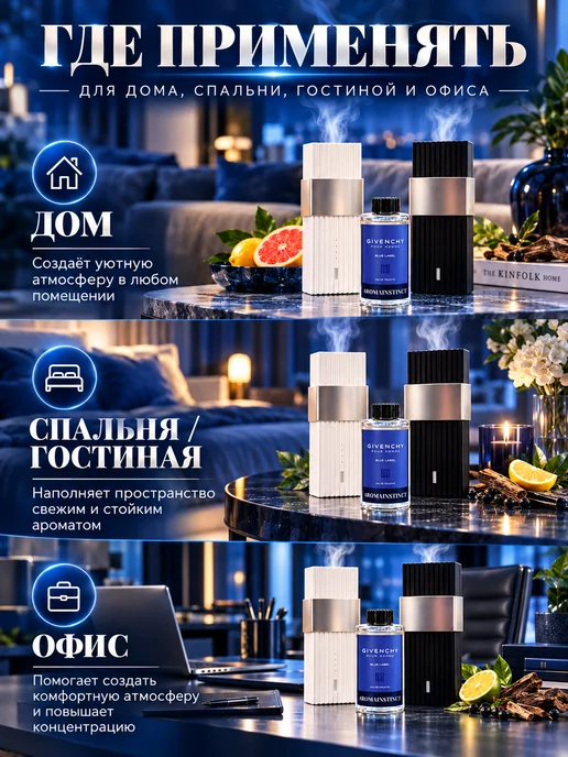 Aromainstinct Сменный блок для аромадиффузора MINI Blue Label, синий, фото 4