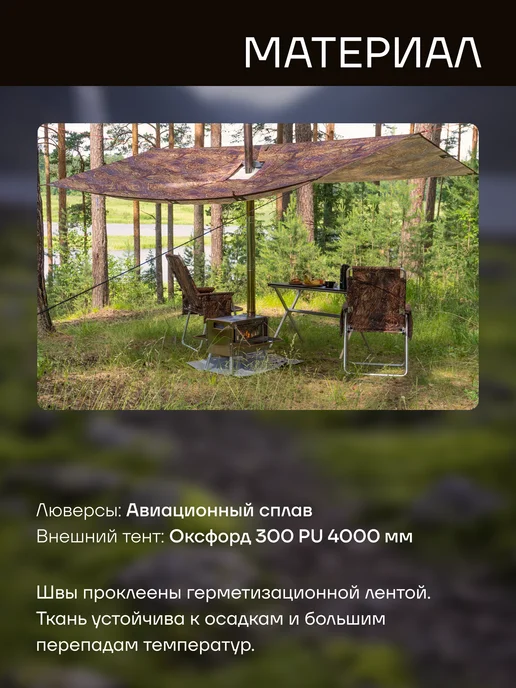 ПФ Берег Тент укрывной Берег 6х6 м, 6x6 м, фото 3
