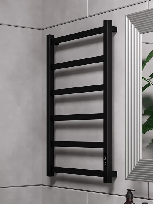 МАРГРОИД Электрический полотенцесушитель GL 53х80см черный, черный, фото 3