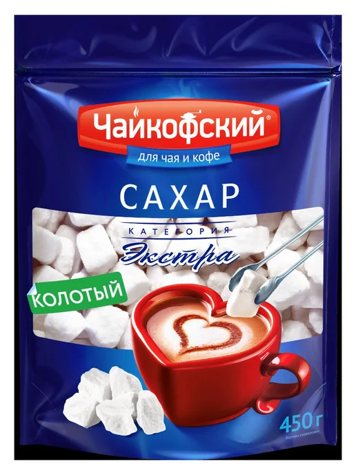Сахар Чайкофский колотый категория экстра, 450 г
