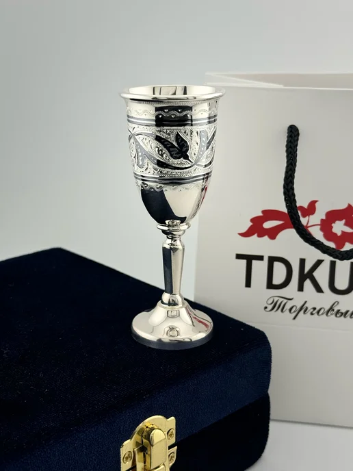 td kubachi Серебряная рюмка 875 пробы, серебристый, фото 2