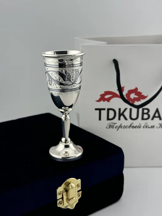 td kubachi Серебряная рюмка 875 пробы, серебристый, фото 4