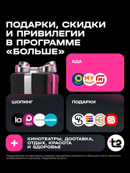 t2 SIM-карта "Классический+MiXX", Пенза Баланс 600 руб, вариант, фото 5