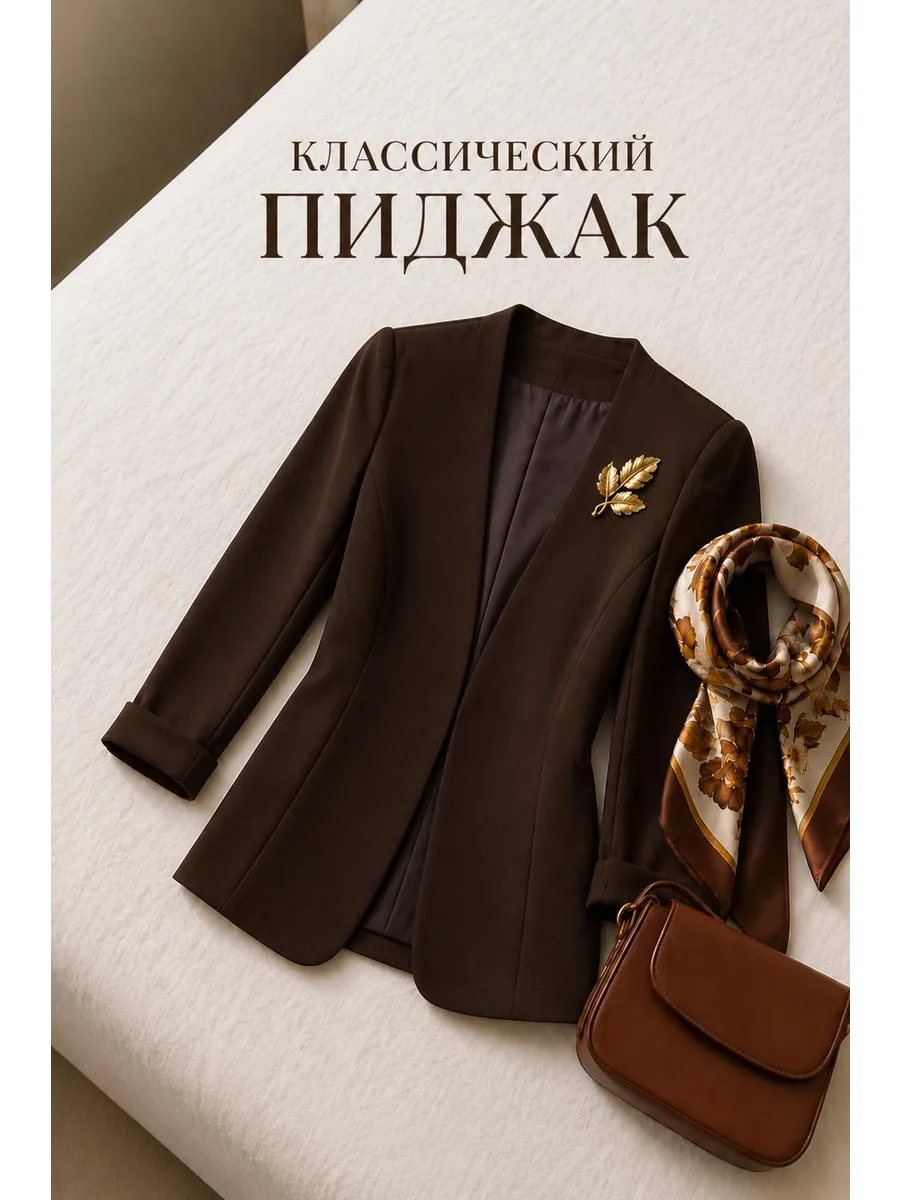 Жакет женский коричневый