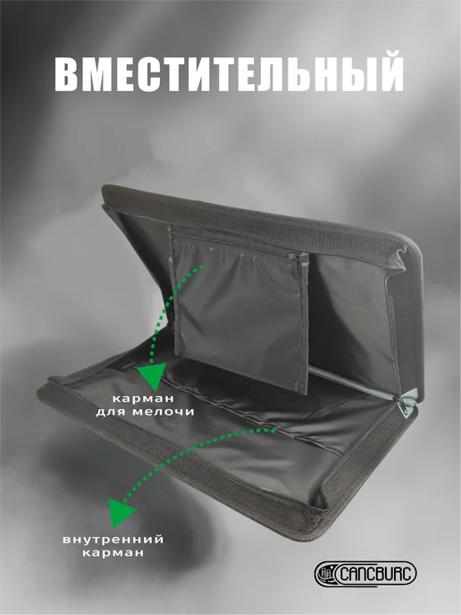 Cancburg Портфель для документов черный А3, серый, фото 3
