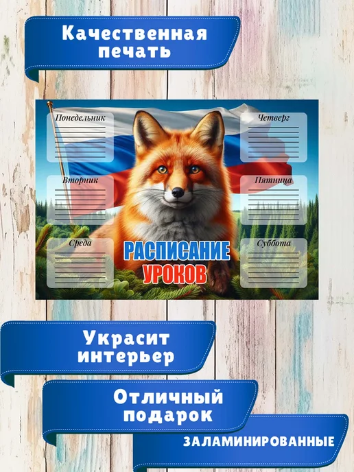 ТриШа Многоразовое расписание уроков А4 ламинированное, оранжевый, фото 2